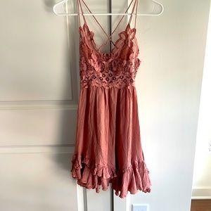 Rose colored sun dress